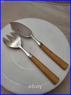 RARE Antique Vtg Siecle paris Cold Meat/Serving Fork & Spatula Cake pie server