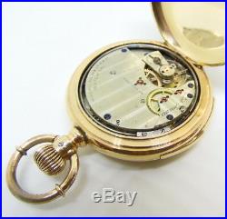 RARE Antique Waltham 15 Jewel 5 Minute Repeater 16 Size Hunter Case Pocket Watch