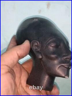 RARE Egyptian Head Akhenaten Ancient Statue King Rare Antique Stone Pharaonic BC
