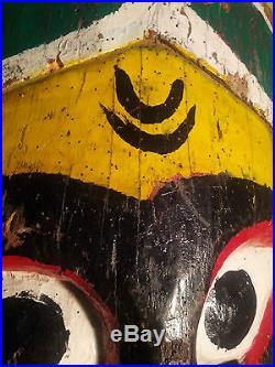 RARE Extra-Large Vintage/Mid-Centurty Hindu Ramlila Dance Ramnagar India Mask