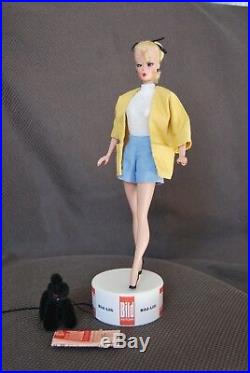RARE HTF VTG 1950s Bild Lilli Doll 11 1/2 in Pre Barbie paper dog leash Germany
