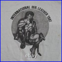 RARE VINTAGE 80s International Mr. Leather T-Shirt Single Stitch Gay LBGT 1987