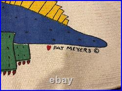 RARE VINTAGE Pat Meyers Dinosaur Rug