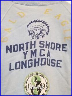 RARE Vintage 1960's CHAMPION North Shore Longhouse YMCA INDIAN GUIDES SWEATSHIRT