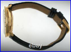 RARE Vintage 1966 Bulova Accutron 18K Gold Astronaut GMT Watch 24 Hr Bezel 214