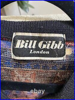 RARE Vintage 1970s BILL GIBB Byzantine Collection Wool Tunic Sweater Needs TLC