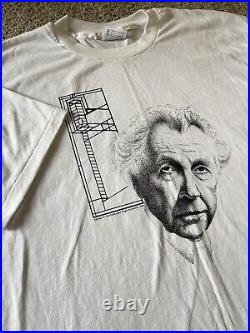 RARE Vintage 1989 frank lloyd wright architecture Portrait T shirt size XL