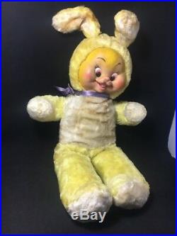 RARE Vintage 24 Rushton Star Creation Rubber Face Easter Bunny Rabbit
