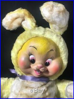 RARE Vintage 24 Rushton Star Creation Rubber Face Easter Bunny Rabbit