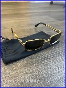 RARE! Vintage 90s Gianni Versace Mod S53 Medusa? Sunglasses Migos Gold/Black EUC