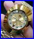 RARE Vintage Automatic 36 MM Day-Date Gold Plated Diamond Work Men's Wrist Watch