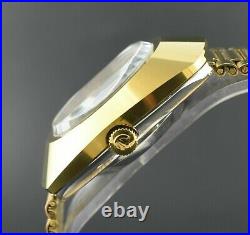 RARE Vintage Automatic 36 MM Day-Date Gold Plated Diamond Work Men's Wrist Watch