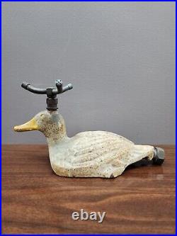 RARE! Vintage Cast Iron Brass Duck Lawn Sprinkler Antique Old Goose Geese Duck