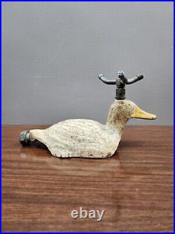 RARE! Vintage Cast Iron Brass Duck Lawn Sprinkler Antique Old Goose Geese Duck