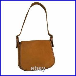 RARE Vintage Coach Leather Flap Shoulder Bag 1970s BritishTan 721-4486 New York