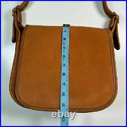 RARE Vintage Coach Leather Flap Shoulder Bag 1970s BritishTan 721-4486 New York