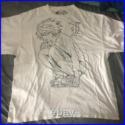 RARE Vintage Death Note T-Shirt White Size XL Anime Manga AE