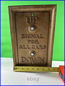RARE Vintage Elevator Push Button Plate withButtons WORKS Up Down NEARLY 8 Lbs