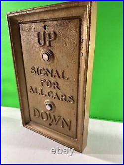RARE Vintage Elevator Push Button Plate withButtons WORKS Up Down NEARLY 8 Lbs