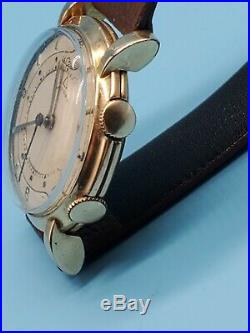 RARE Vintage LeCoultre Memovox 10K Gold Filled Alarm Men's Wristwatch