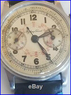 RARE Vintage Mathey Tissot Chronograph Lemania Movement