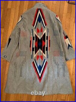 RARE Vintage Navajo American Indian Wool Duster Chimayo Long Jacket Marc Navarro