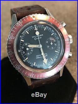 RARE! Vintage Wittnauer Chronograph All SS Case, Valjoux 7733 Movement