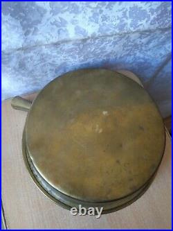 RARE antique old Vintage Bronze frying pan Collectible russian empire stamp