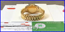 ROLEX DAY-DATE PRESIDENT 18338 18K YG RARE MARBLE/HOWLITE DIAL WithRSC PAPERS
