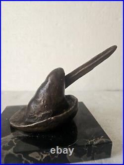 RRR RARE Antique Vintage Bronze Hunting Hat