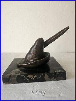 RRR RARE Antique Vintage Bronze Hunting Hat