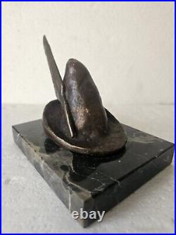 RRR RARE Antique Vintage Bronze Hunting Hat