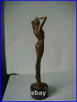 RRR RARE Antique Vintage Bronze Sculpture Statue Abstract Nude Women