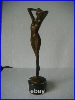 RRR RARE Antique Vintage Bronze Sculpture Statue Abstract Nude Women