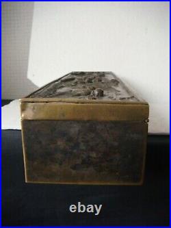 RRR RARE Antique Vintage Helmuth Schievelkamp Bronze-Silver Plate Jewerly Box