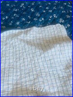 Ralph Lauren bedspread NEWBURGH BLUE 3PC QUEEN QUILT &shams Vintage, Rare
