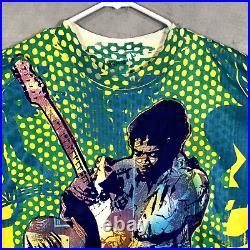 Rare! 1 of 1 VTG Heaven Smiles Michael Rios Jimi Hendrix T-Shirt Mens XL AOP