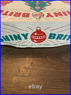 Rare 12 Old Vintage Unsilvered 40's Shiny Brite Christmas Tree Ornaments with Box