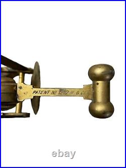 Rare 1800s Vintage Brass British Postage Scale Patent 1242 MCo Antique Prototype