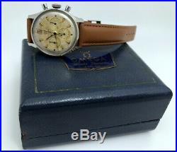 Rare 1952 Omega Chronograph 2451 Cal. 321 Stainless 35.5mm Pre Speedmaster Box