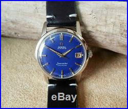 Rare 1960 Omega Seamaster Calendar Blue Dial Cal503 Date Auto Man's Watch