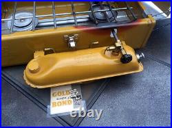 Rare 1972 Gold Bond Coleman Model 425E 2-Burner Camp Stove with Chef Trays