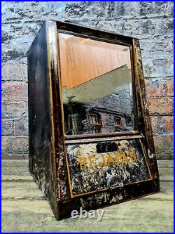Rare 19th century hand painted mirrored advertising tea caddy dispenser