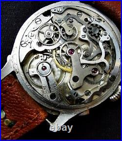 Rare 39mm antique telemetre chronograph Vintage watch lenotre omega breitling