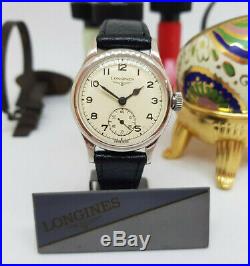 Rare 40's W. W. W. II Longines Cream Dial Manual Wind Man's Watch