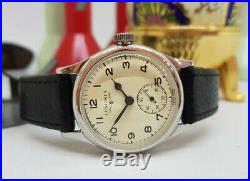 Rare 40's W. W. W. II Longines Cream Dial Manual Wind Man's Watch