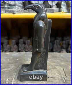 Rare Ancient Egyptian Antiques Black Statue Of Thoth God Of Wisdom Pharaonic BC