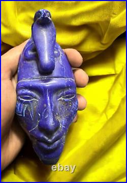 Rare Ancient Egyptian Antiques King Akhenaten Head God of Egyptian Pharaonic BC