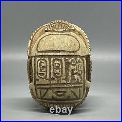 Rare Ancient Egyptian Stone Scarab Beetle Seal Statue Hieroglyphics 600 300 BC