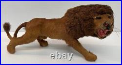 Rare Antique 17 Lion Made Of Real Hair Vintage